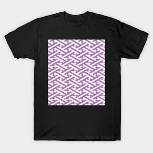 Purple Sayagata Japanese Pattern T-Shirt